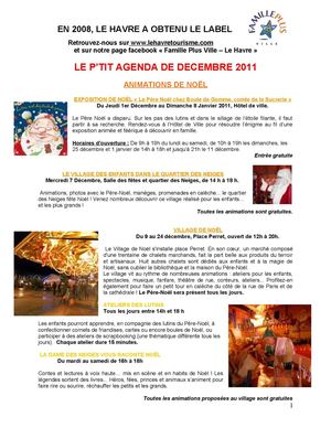 le p'tit agenda de décembre