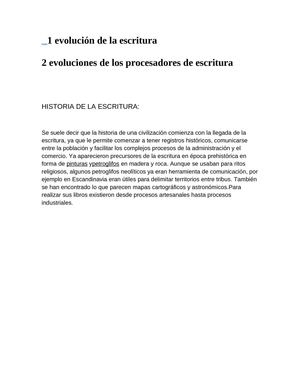la evolucion de la escritura