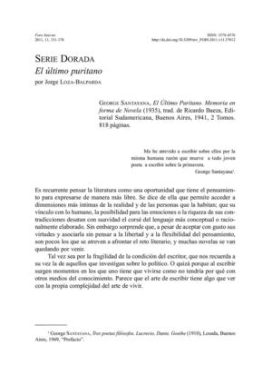 El último puritano, por Jorge LOZA-BALPARDA