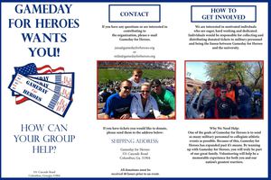 Gameday for Heroes Brochure