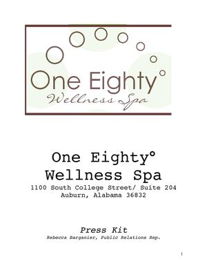Press Kit - 180 Wellness Spa