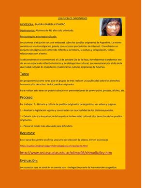 Webquest Pueblos Originarios