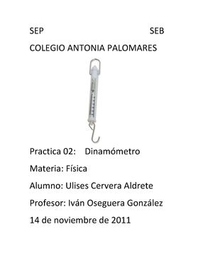 Practica 02 dinamometro
