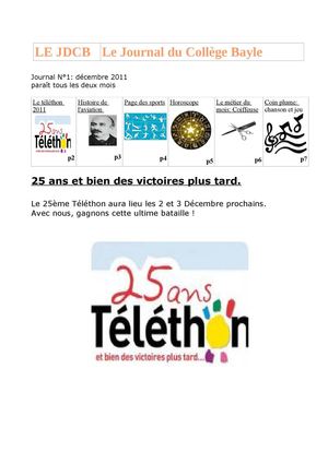 Le JDCB - Le Journal Du Collège Bayle
