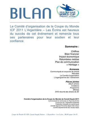 Bilan Coupe du monde FIC de slalom l'Argentière 2011