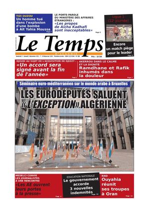 Le Temps d'Algérie Edition du Samedi 03 Décembre 2011