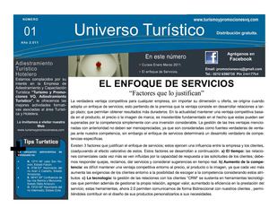 Boletín Universo Turístico "El Enfoque de Servicios"