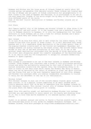 Explore the Sterling Marvels of Andaman and Nicobar Island with Its Tour Package 