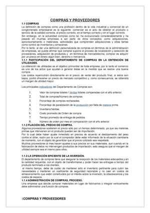 COMPRA Y PROVEEDORES