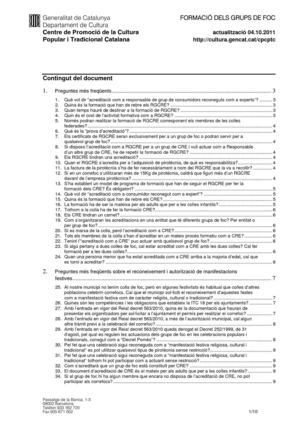 Formació dels grups de foc - Preguntes més freqüents - CPCPTC