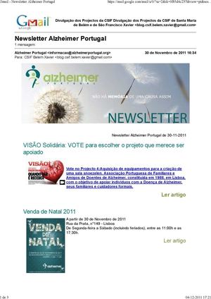 Newsletter Alzheimer Portuga