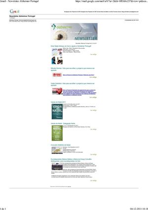 Newsletter Alzheimer Portugal - Este Natal ofereça um livro e ajude a Alzheimer Portugal!