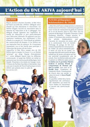 Bne Akiva de France - Liste des activités