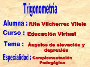 Angulos de elevacion y depresion