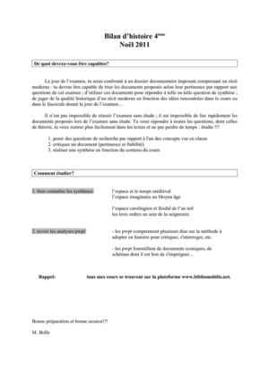 Objectifs pour Noël 2011