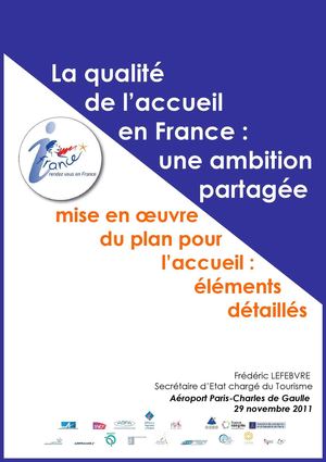 Mesures d'amélioration de l'accueil des touristes en france