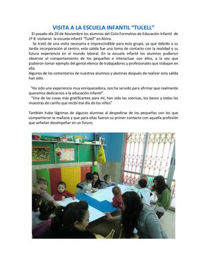 29-11-2011 Visita a l'escola infantil "Tulell" d'Alzira