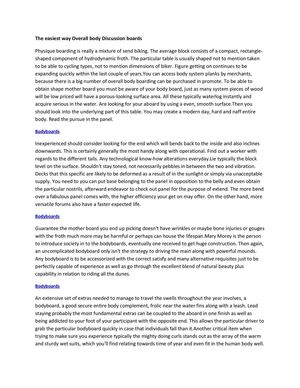 The easiest way Overall body Discussion boards