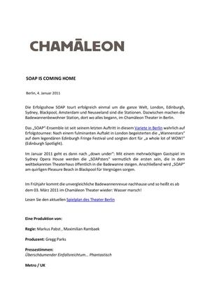 Variete - Soap kommt nach Berlin