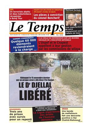 Le Temps d'Algérie Edition du Mardi 06 Décembre 2011