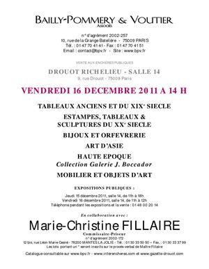Vente Prestige 16/12/2011