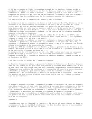 Las Declaraciones de Derechos Humanos