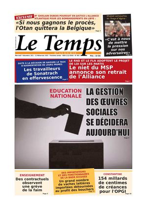 Le Temps d'Algérie Edition du Mercredi 07 Décembre 2011