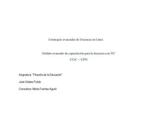 Filosofía de la Educación
