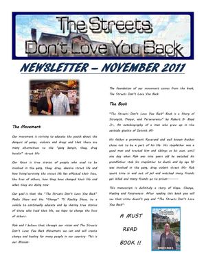 NOVEMBER 2011 NEWSLETTER