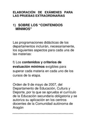 Pruebas extraordinarias