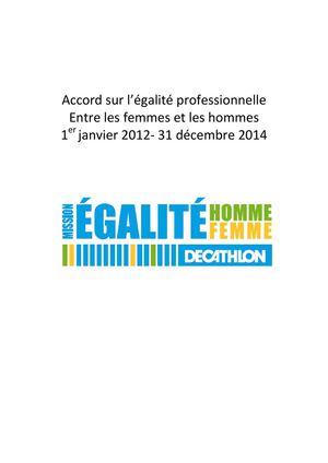 accord egalité homme femme
