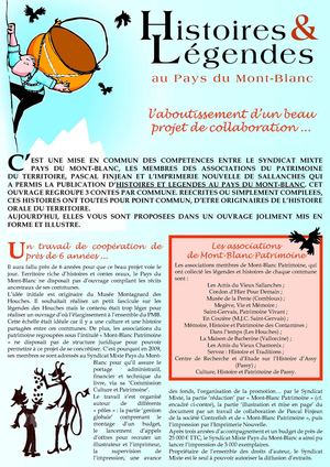 "Histoires et Légendes au Pays du Mont-Blanc"