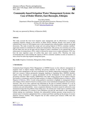 2.[6-14]Community based Irrigation Water Management systems