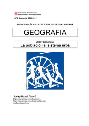 GEOGRAFIA PACFGS UD 3 LA POBLACIÓ I EL SISTEMA URBÀ