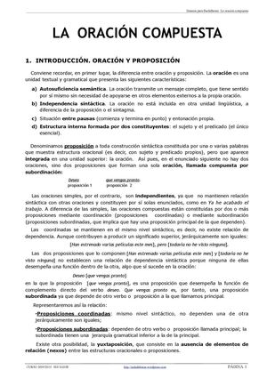 Bachillerato.La oración compuesta_noPW