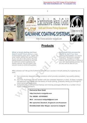 Products for Plating Solutions