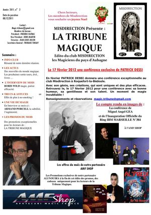 TRIBUNE MAGIQUE decembre 2011