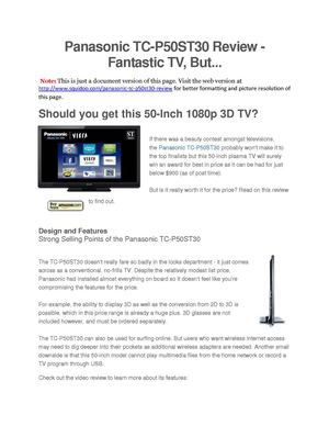 Panasonic TC-P50ST30