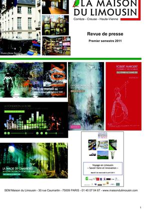 Revue de presse des évènements du 1 er semestre 2011