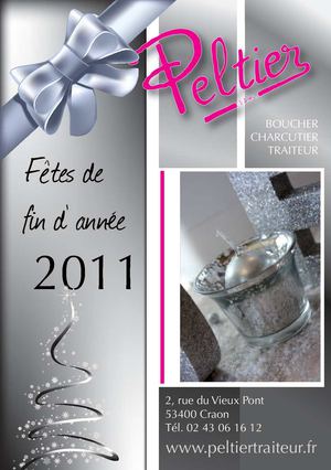 Menu de fête de fin d'année 2011 Peltier Traiteur