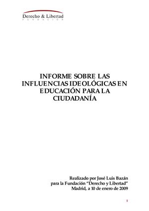 Influencias Ideologicas de Educación para la ciudadanía 