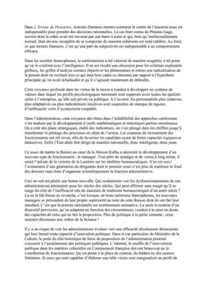 L'administration doit-elle être gouvernée par la raison?