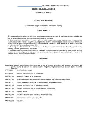 MANUAL DE CONVIVENCIA COLEGIO COLOMBO AMERICANO 