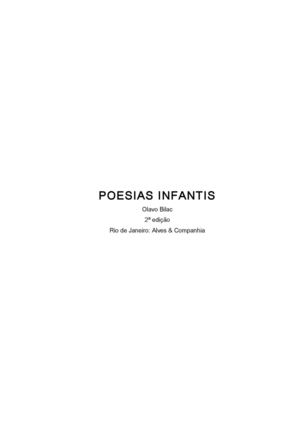 Poesias Infantis - Olavo Bilac
