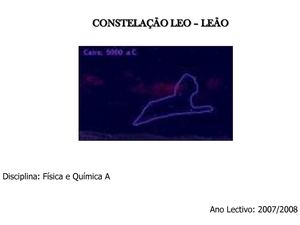 Constelação Leo - Física e Química 10ºAno