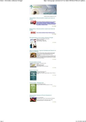 Newsletter Alzheimer Portuga