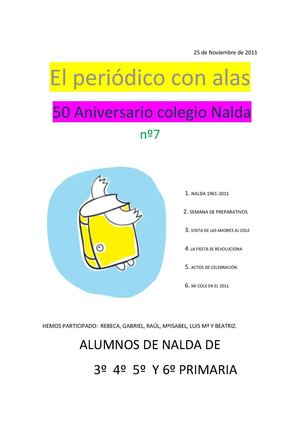 periodico con alas aniversario