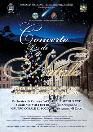 locandina concerto Arcugnano Natale 2011