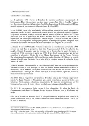 Le Musée du livre d'Otlet, aux origines du Mundaneum