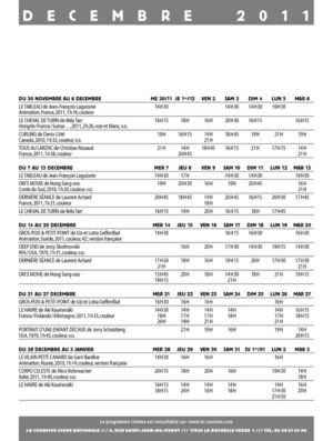 La grille horaires